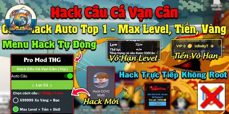 Những tính năng vượt trội của bản hack câu cá vạn cân